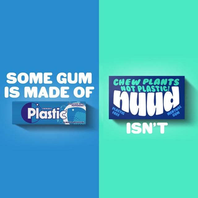 Nuud Plastic Free Sugar Free Peppermint Chewing Gum 18g GOODS M&S