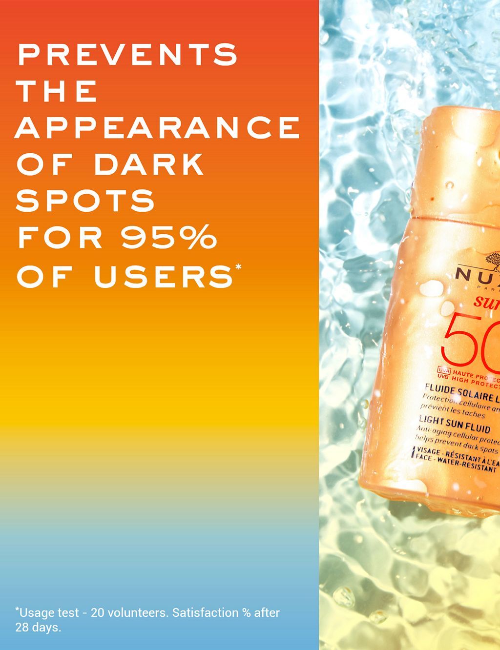 NUXE Light Sun Fluid SPF50 High Protection Face 50ml