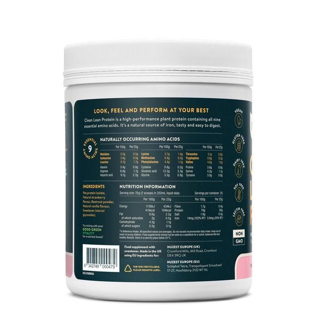 Nuzest Wild Strawberry Clean Lean Protein Powder 500g