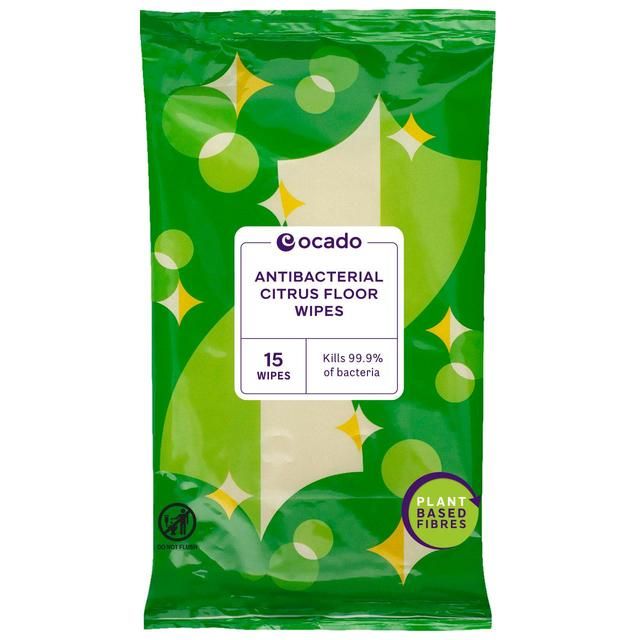 Ocado Antibacterial Citrus Floor Wipes 15 per pack