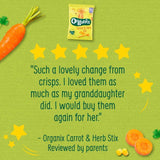 Organix Carrot Organic Stix Toddler Snack 10 months+ 15g