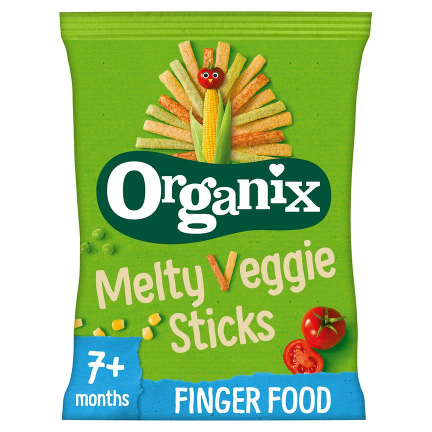 Organix Melty Veggie Sticks Organic Baby Finger Food Snack 7+ Months