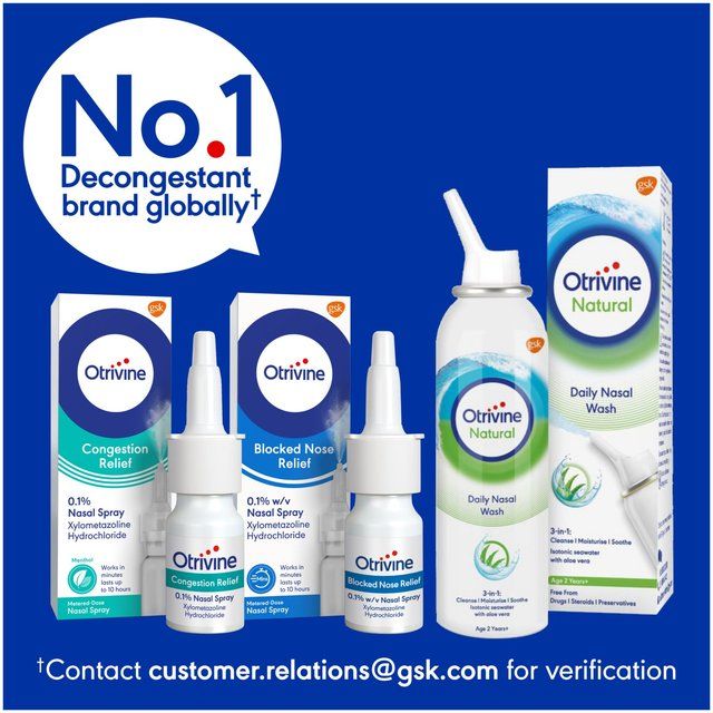 Otrivine Decongestant Adult Nasal Spray 10ml