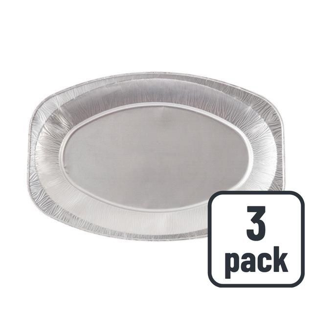 Oval Aluminium 33cm Serving Platters 3 per pack