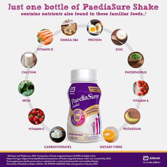 PaediaSure Shake Vanilla Nutritional Supplement Drink 1-10 Yrs Multipack 4 x 200ml