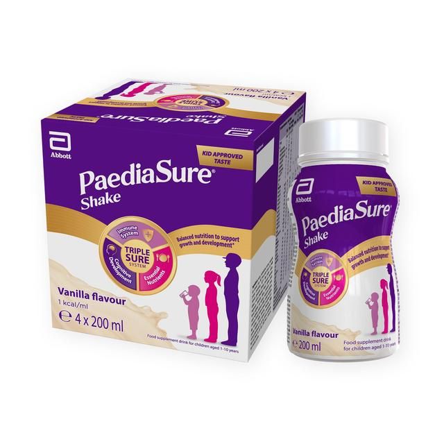 PaediaSure Shake Vanilla Nutritional Supplement Drink 1-10 Yrs Multipack 4 x 200ml