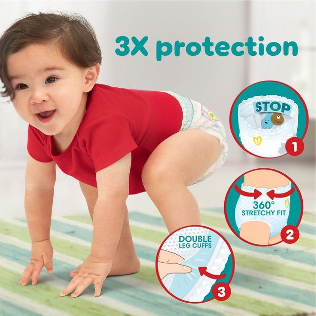 Pampers Baby-Dry Nappy Pants Size 5 12-17kg Jumbo Pack 64 per pack