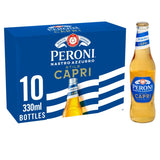 Bouteilles de bière blonde Peroni Nastro Azzurro Stile Capri, paquet de 10