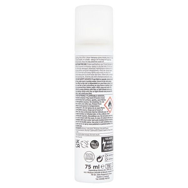 Pick & Mix Temporary Hair Colour Spray Black 75ml
