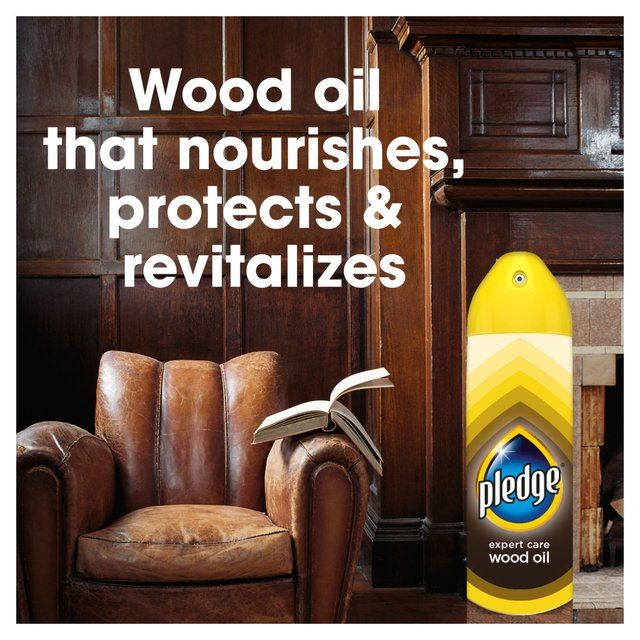Pledge Expert Care Wood Polish Aerosol Amber & Argan 250ml