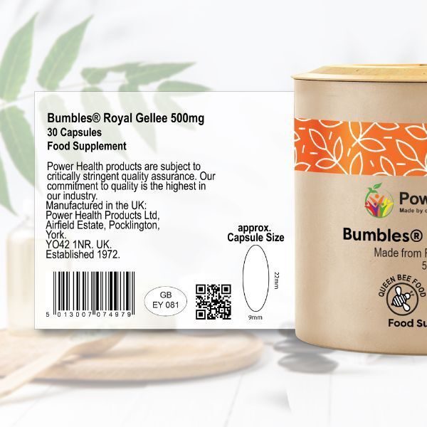 Power Health Bumbles Royal Gellee 500mg Capsules - 30s