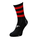 Precision Kids Pro Hooped Socks (8 -11) Black/Red / 0.10EA