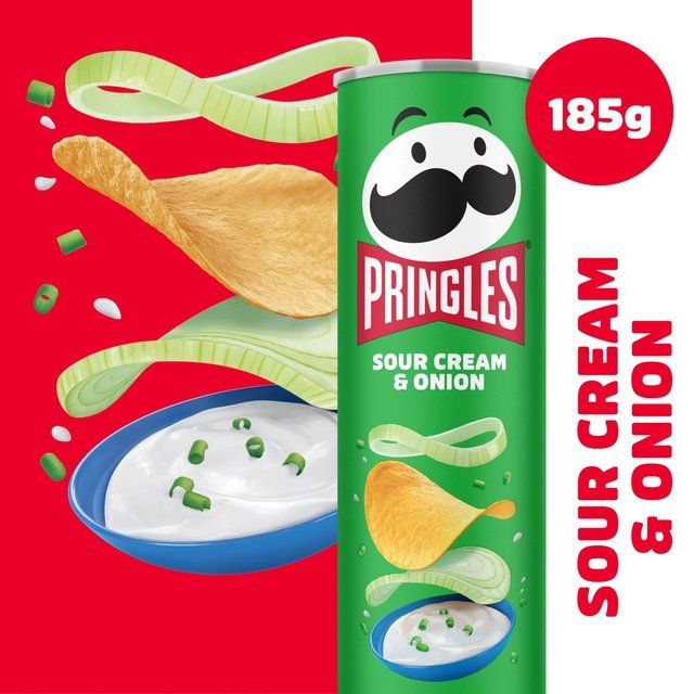 Pringles Sour Cream & Onion Sharing Crisps 185g