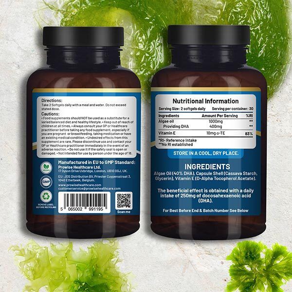 Prowise Vegan Omega-3 DHA from Algae Oil 60 Softgels