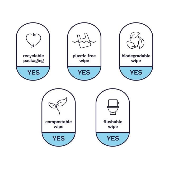 Pura Flushable Eco Baby Wipes Multipack 10 x 70 per pack