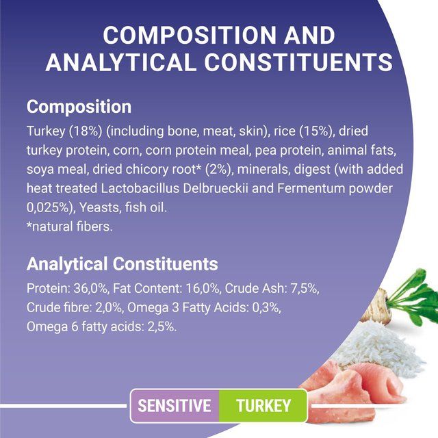 Purina ONE Sensitive Dry Cat Food Turkey and Rice 2.8kg