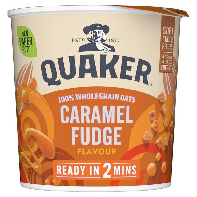 Quaker Heavenly Oats Caramel Fudge Porridge Cereal Pot 58g