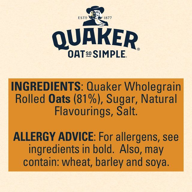 Quaker Oat So Simple Golden Syrup Porridge Sachets Cereal 10 per pack