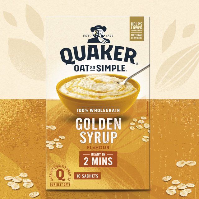 Quaker Oat So Simple Golden Syrup Porridge Sachets Cereal 10 per pack