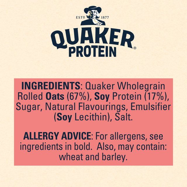 Quaker Oat So Simple Protein Strawberries & Cream Porridge Sachets Cereal 8 x 1 per pack