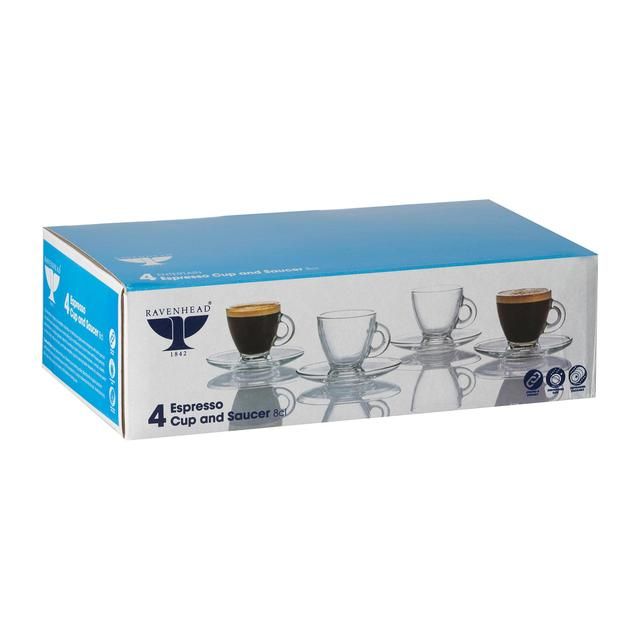 Ravenhead Entertain Set of 4 Espresso Cup and Saucer 4 per pack
