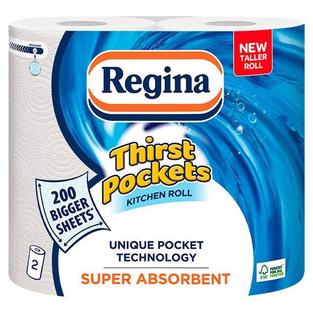 Regina Thirst Pockets Kitchen Roll 2 per pack
