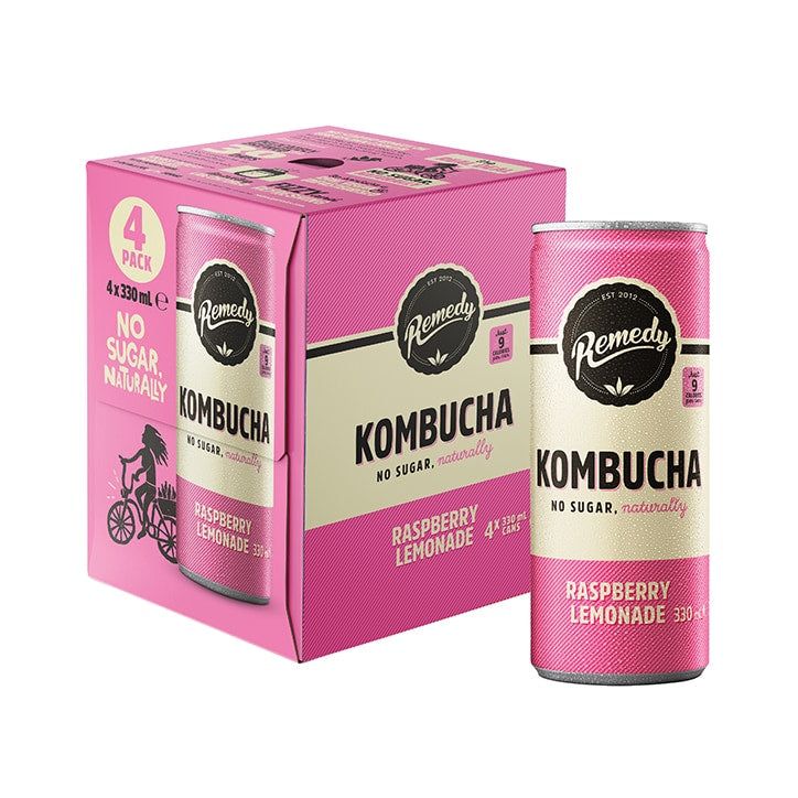 Remedy Kombucha Ginger Lemon 4 x 330ml