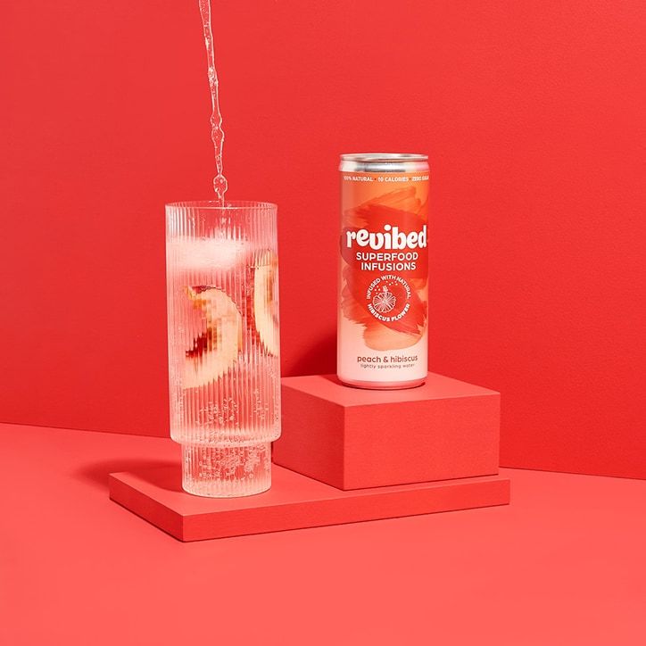 Revibed Superfood Infusions Energise (Peach & Hibiscus) Sparkling Water 250ml Energise (Peach & Hibiscus)