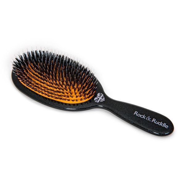 Rock & Ruddle Black Stardust Small Baby Bristle Hairbrush
