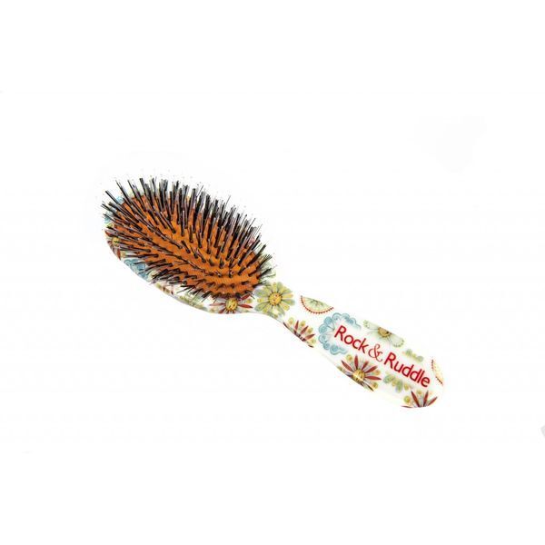 Rock & Ruddle Flowers & Faces Small Mix Bristle Hairbrush