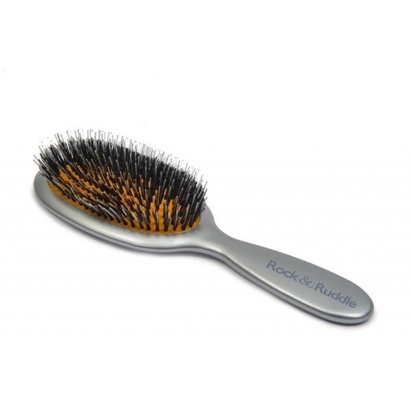 Rock & Ruddle Silver Small Synthetic Bristle Hairbrush