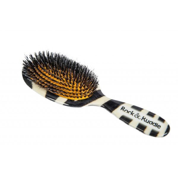 Rock & Ruddle Zebra Print Large Pure Bristle Hairbrush