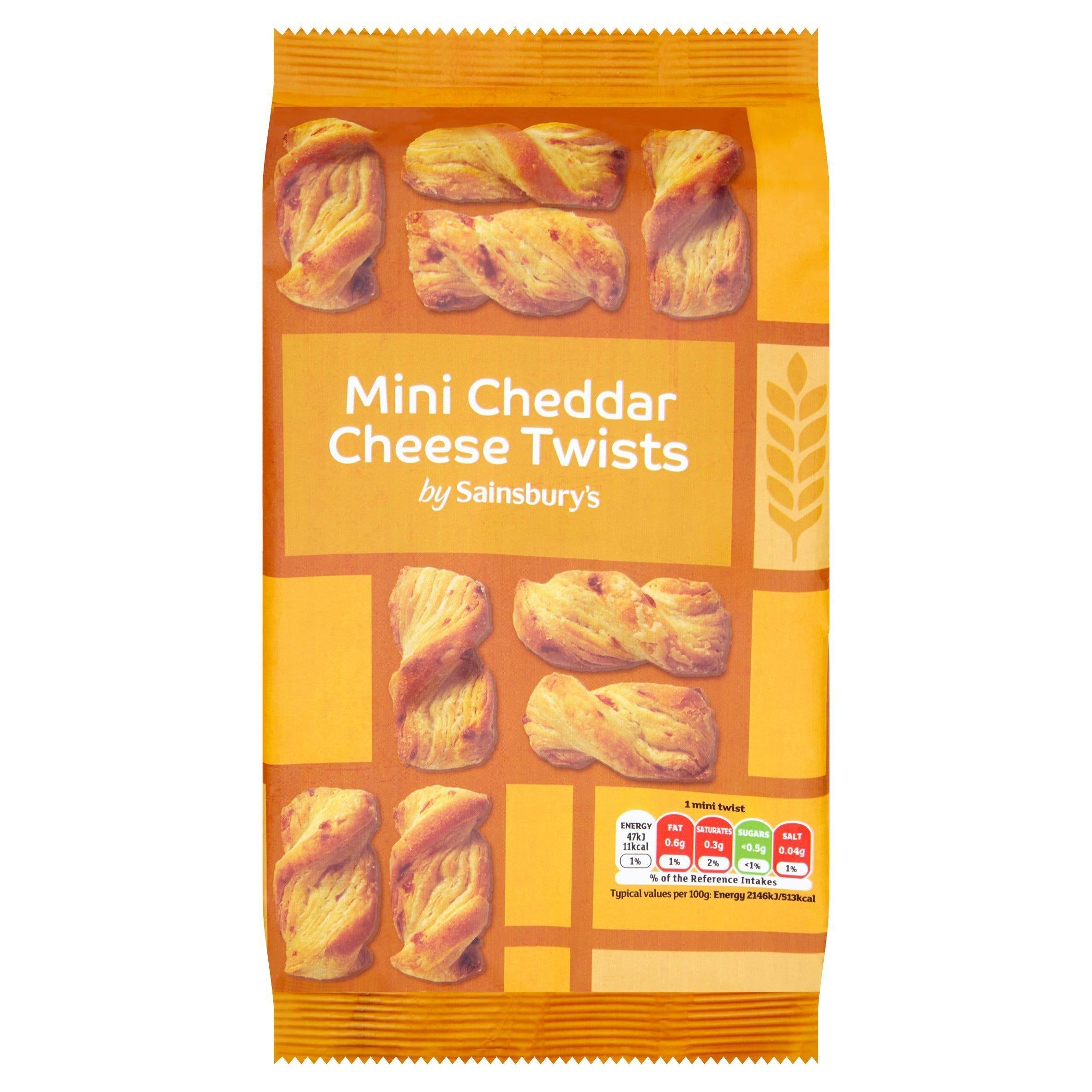Sainsbury's Mini Cheddar Cheese Twists 125g