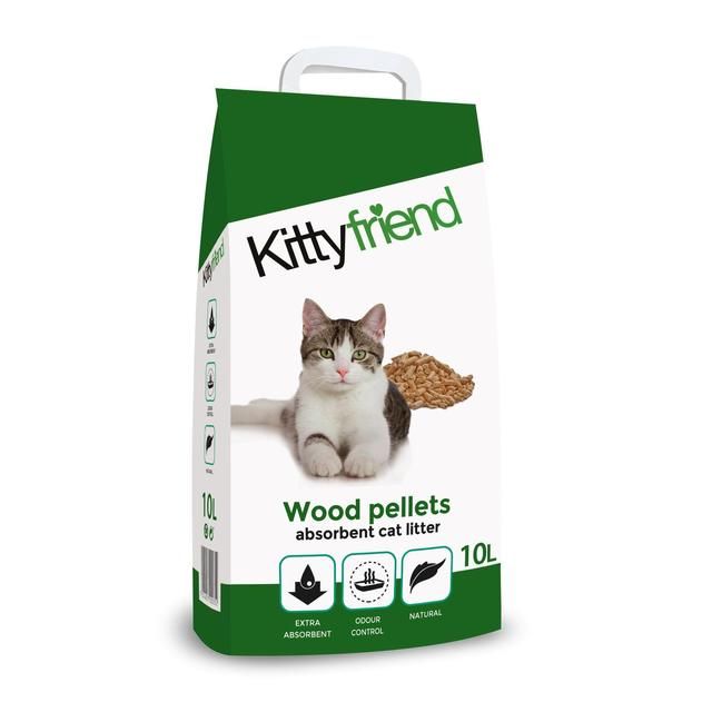 Sanicat Kittyfriend Wood Pellet Absorbent Cat Litter 10L