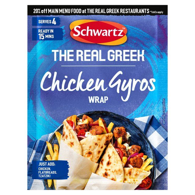Schwartz x The Real Greek Chicken Gyros Wrap 20g