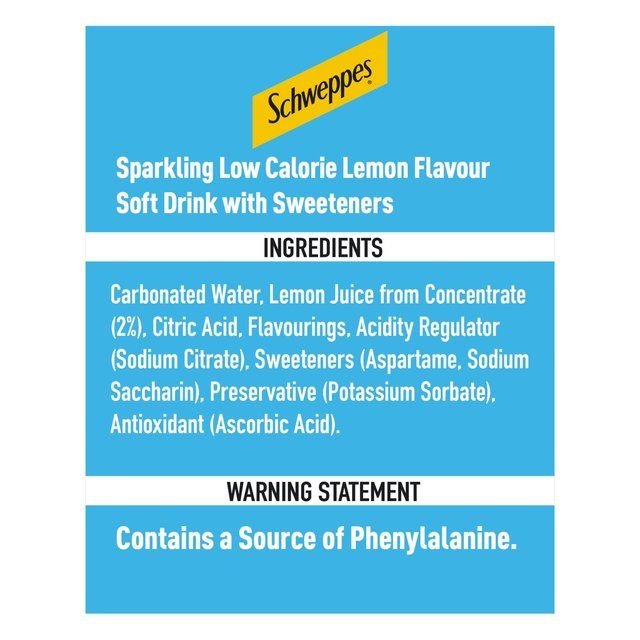 Schweppes Slimline Lemonade 6 x 330ml