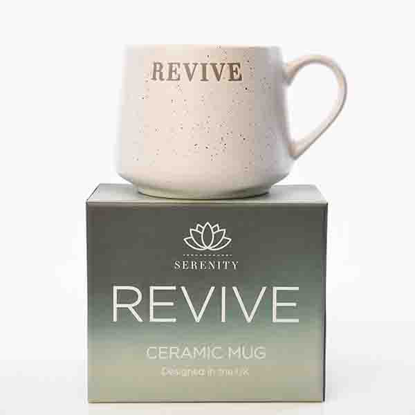 Serenity De-Bossed Mug "Revive"