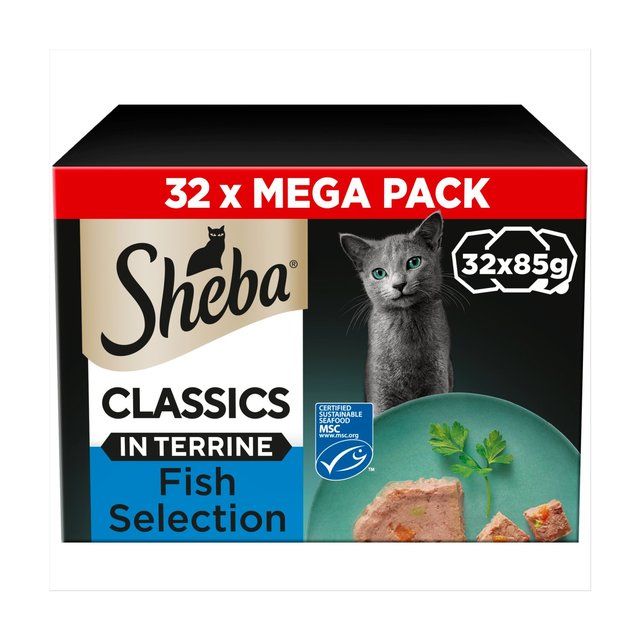Sheba Classics Cat Trays Ocean Collection in Terrine 32 x 85g