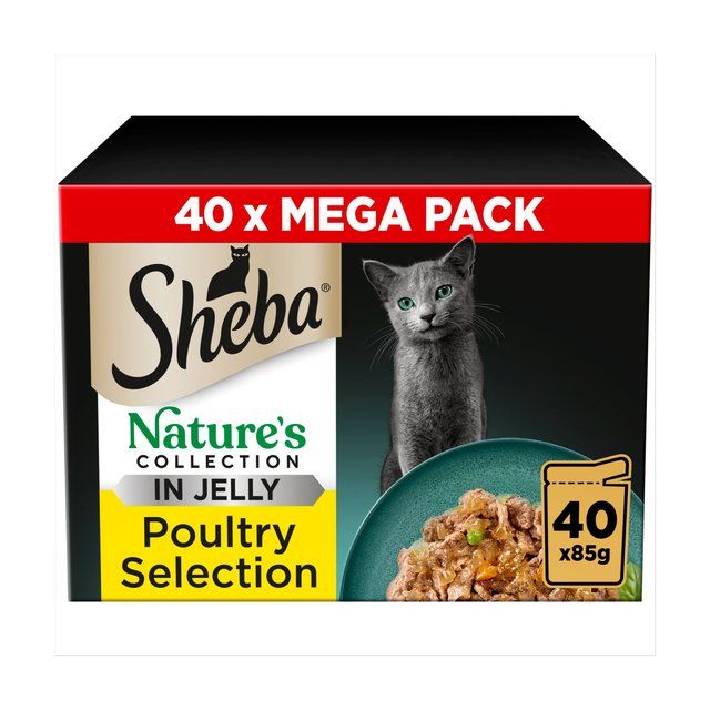 SHEBA Natures Collection Cat Pouches Poultry Collection in Jelly 40 x 85g