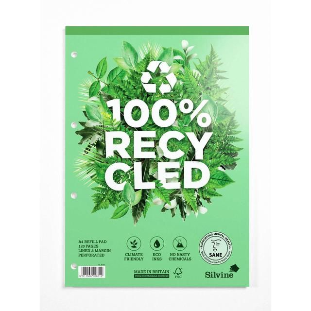 Silvine A4 Premium Recycled Refill Pad