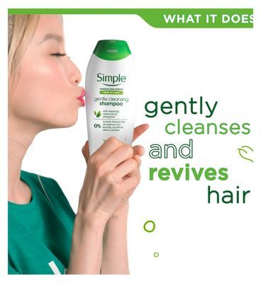 Simple Kind to Hair Gentle Cleansing Shampoo with vitamin B5, chamomile oil & glycerin 400ml