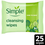Simple Kind to Skin Biodegradable Face Wipes 25 per pack