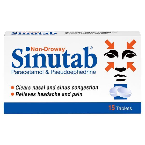 Sinutab Non-Drowsy Cold & Flu Tablets 15s