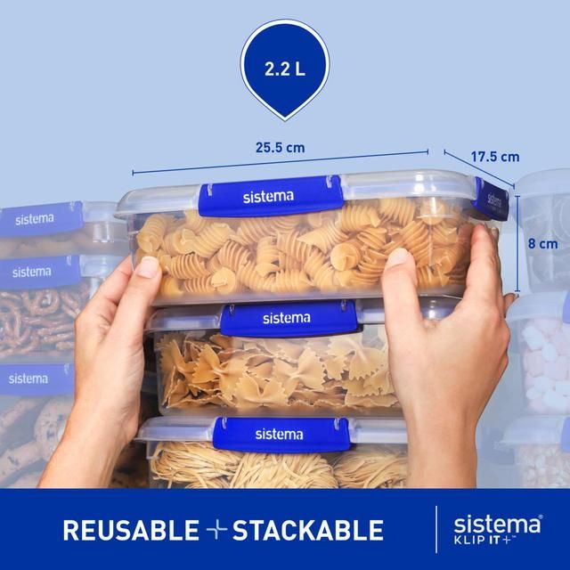 Sistema Klip It Plus Food Storage Container 3x2.2L