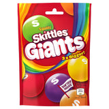 Skittles Giants Vegan Chewy Sweets Fruit Flavoured Pouch Bag 132g