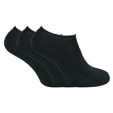 Sock Snob 3 Pk Mens Low Cut Thermal Trainer Socks 6-11 UK Black / 3EA