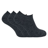 Sock Snob 3 Pk Mens Low Cut Thermal Trainer Socks 6-11 UK Charcoal / 3EA