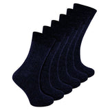 Sock Snob 6 Pk Children's Cotton Rich School Socks 4-6 UK Navy / 6EA