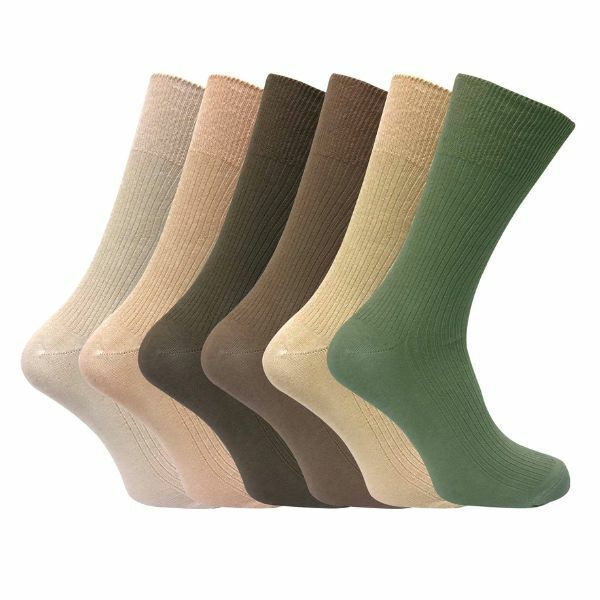 Sock Snob 6 Pk Mens Non Elastic 100% Cotton Socks 6-11 UK