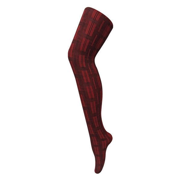 Sock Snob Ladies 80 Denier Opaque Patterned Tights 8-14 UK Skye Red